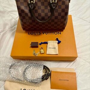 Louis Vuitton Dark Brown Checkered Satchel